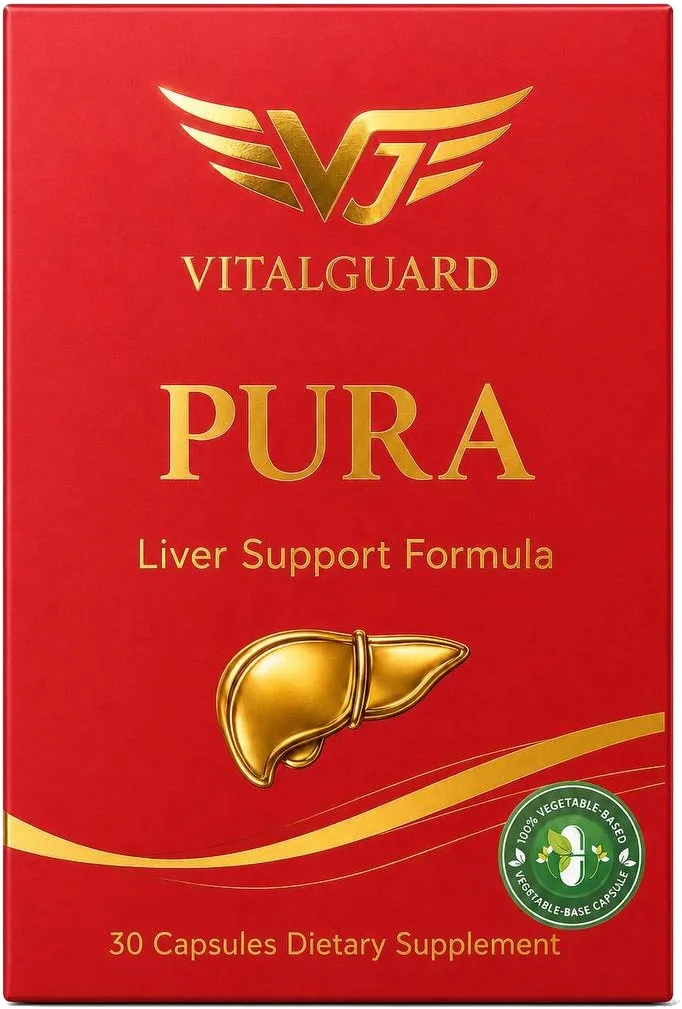 VitalGuard PURA Liver Support Formula box, 30 plant-based capsules